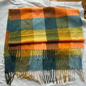 Colorful Checkered Scarf cashmere